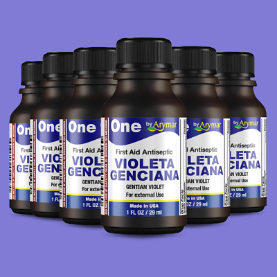 Arymar Violeta Genciana First Aid Antiseptic for Wounds, 1 fl oz (6-Pack)