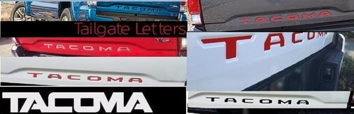 TAILGATE RED EMBLEM LOGO FIT TOYOTA TACOMA 2016 2017 2018 2019 2020 2021 2022 - Bild 2 von 7