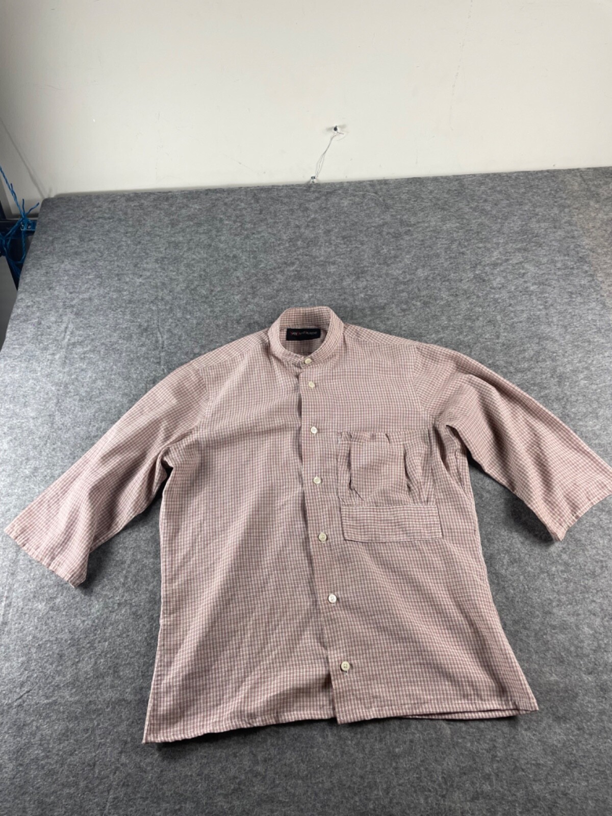 Camicia uomo vintage Yves Saint Laurent in poli cotone con bottoni tg 14 5 32 33