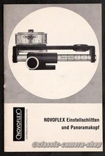 NOVOFLEX Bedienungsanleitung EINSTELLSCHLITTEN & PANORAMAKOPF User Manual (X2660
