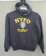 NYPD Men's Hoodie Sweatshirt Officially Licensed by New York City Navy Sz S