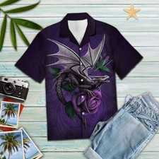 Purple Dragon Aloha Cool Design  Aloha Hawaiian Shirt