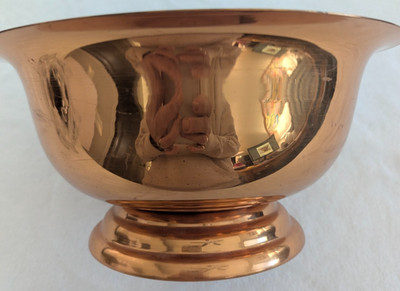 Copper Craft Guild Pedestal Footed Copper Bowl Vtg