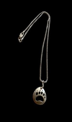 Sterling Silber Bärentatze Anhänger Box Kette Halskette 16''