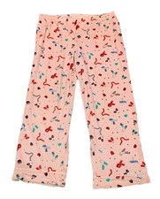 Pajama Bottoms JoySpun Velour Soft Pink Winter Sz XL Woman  s