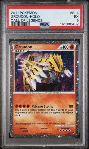 PSA 5 Groudon (SHINY) SL4 Call of Legends 2011 Pokémon Graded Card