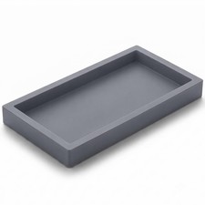 Bathroom Tray - Small 8" Silicone Bathroom Counter Tray for Bathroom Vanity, ...