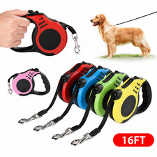 16.5FT Automatic Retractable Dog Leash Pet Collar Automatic Walking Lead Free US