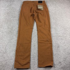 Raleigh Denim Jeans Mens 33 Brown Alexander Work Fit Stretch USA Made 33x34