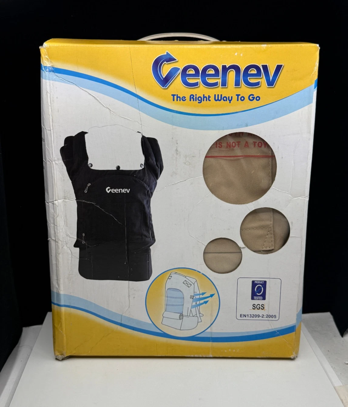 Geenev Baby Carrier Pack Black Ventilated Ergonomic Design Padded