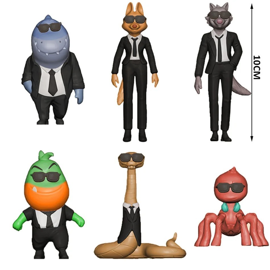 Hot 6Pcs/Set The Bad Guys 2 Action Figures Model Toys Collectible