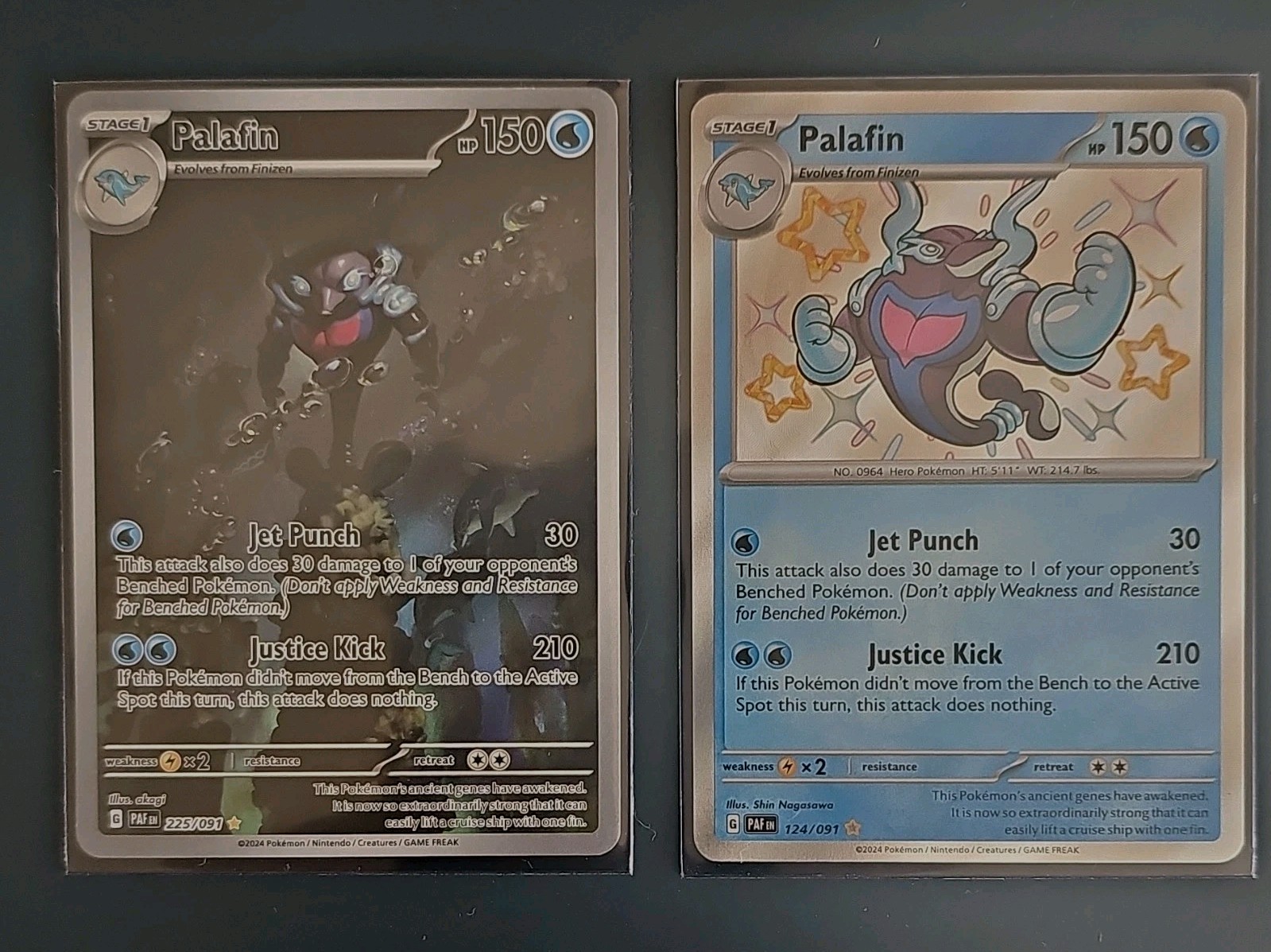 Palafin Paldean Fates Holo Lot 2 Pokemon TCG Cards EN 225/091 124/091