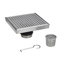 Oatey Designline 6 x 6 in. Stainless Steel Square Shower Drain w/ Drain Cover