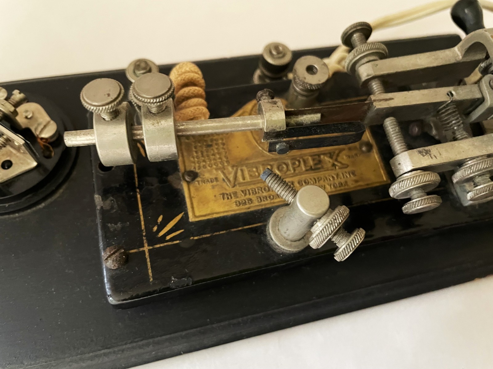 Vibroplex Telegraph Key Bug - SN 88567 – Blue Racer Model 4 - 1921-23 – Vintage