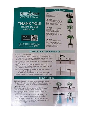 24 Zoll Bewässerungspfähle 3er Pack Deep Drip Schwarz Gartenarbeit - Bild 4 von 5