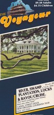 Vintage New Orleans Voyageur Harbor Plantation & Battlefield Cruise Brochure Map