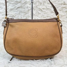 LOEWE Anagram Shoulder Bag Crossbody Pochette Vintage Leather Used