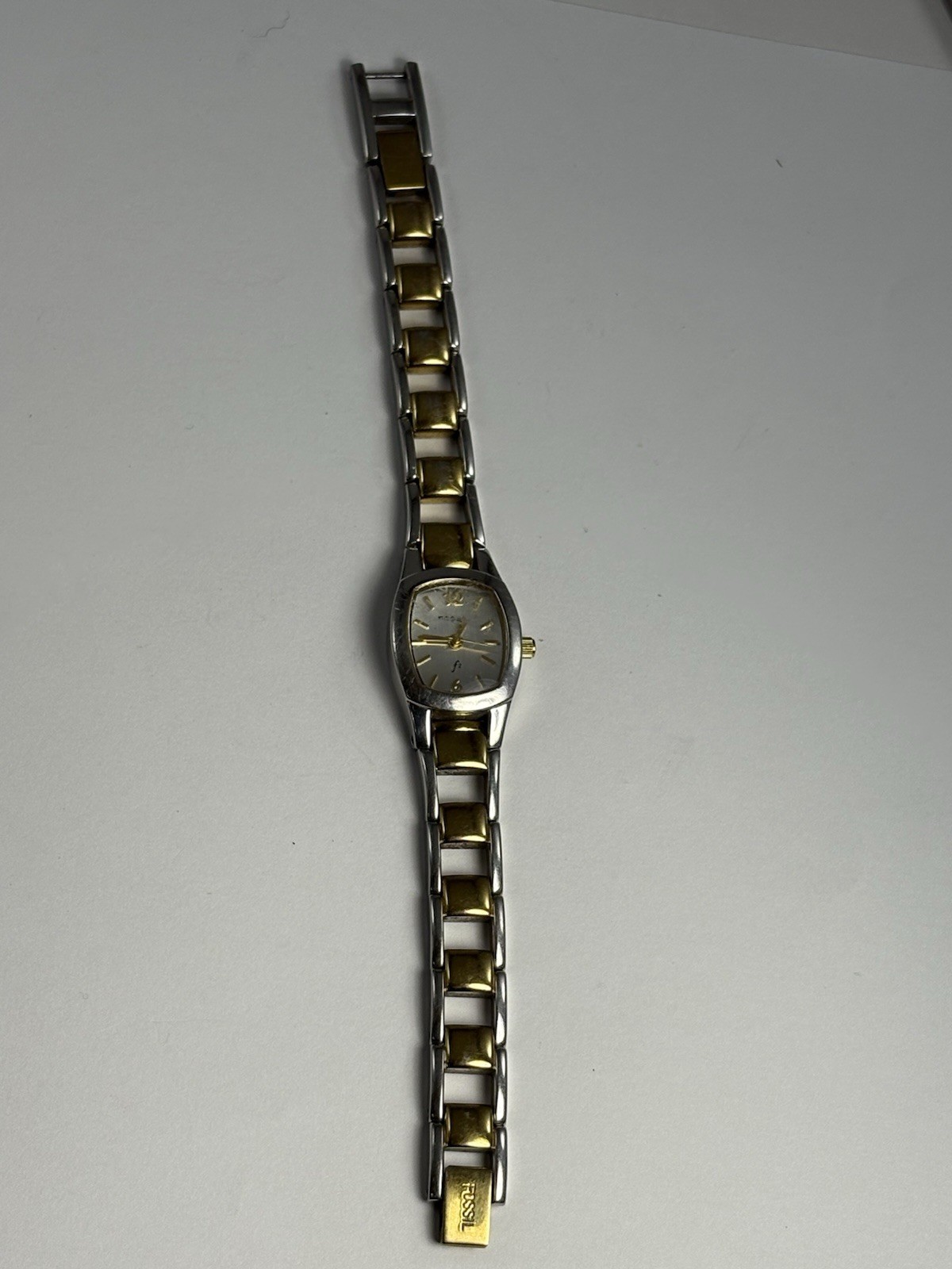 Fossil Watch Rectangular Womens Two Tone, Gold an… - image 3