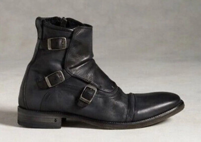 GRAIL $1098 New John Varvatos Collection Fleetwood Triple Monk Leather Boots 8