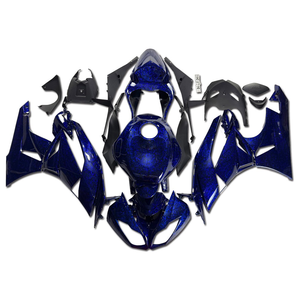 NTU Blue Forged Carbon Fiber Injection Fairing Fit for Kawasaki 2009-2012 ZX6R
