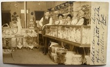 RPPC Real Photo Postcard - Four Workers At the Butter Store, Chicago, Illinois 