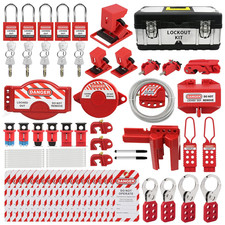 74 PCS Lockout Tagout Kit Electrical Loto Device,Lock Out Tag Out Station Clamp-