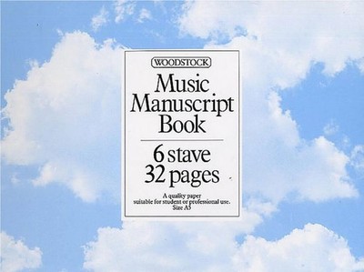 Music Manuscript Book: 6 Stave 32 Pages Spiral Book [Softcover] Woodstock