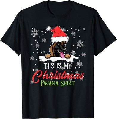 Belgian Malinois Dog Christmas Pajamas for Family Dogs Gift T-Shirt