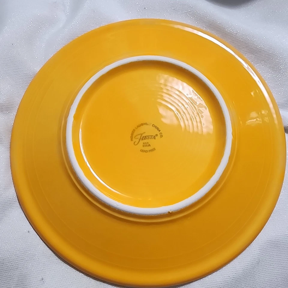 Fiestaware Fiesta Luncheon Plate Retired BUTTERSCOTCH Orange 9" - Image 2 of 4