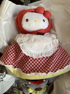 Vtg Hello Kitty Little Red Riding Hood Doll Plush Toy Wolf 2 In 1 Transformer