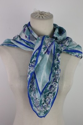 Manlio Bonetti 100% Silk Tie Scarf Foulard Multicolor Vintage Made in Italy