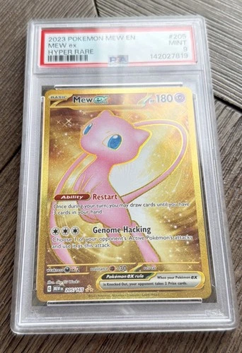 2023 POKEMON MEW EN-151 HYPER RARE #205 MEW EX PSA 9