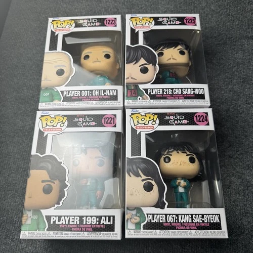Funko Pop Squid Game - Set 1221 1223 1224 1225 Set of 4 Player 001 067 199 218