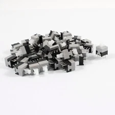 50 Pcs DC 30V 0.5A 6 Pins Latching White Push Button Torch Switch 8.5x8.5mm