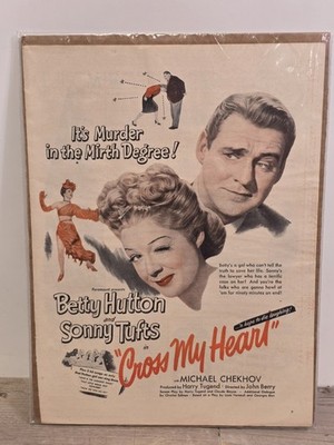 1946 Cross My Heart Advertisement Betty Hutton Sonny Tufts