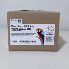 DTF Ink 6 x 100ml Epson L1800 L805 XP600 I3200 2 White Black Cyan Magenta Yellow