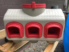 Chicken Feeder - Holds 50 Pounds of Feed - Inside or Outside Hen Coop