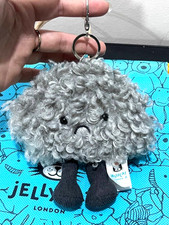 Jellycat Amuseables Storm Cloud Bag Charm Plush Keychain - Ultra Soft 5.91in Toy