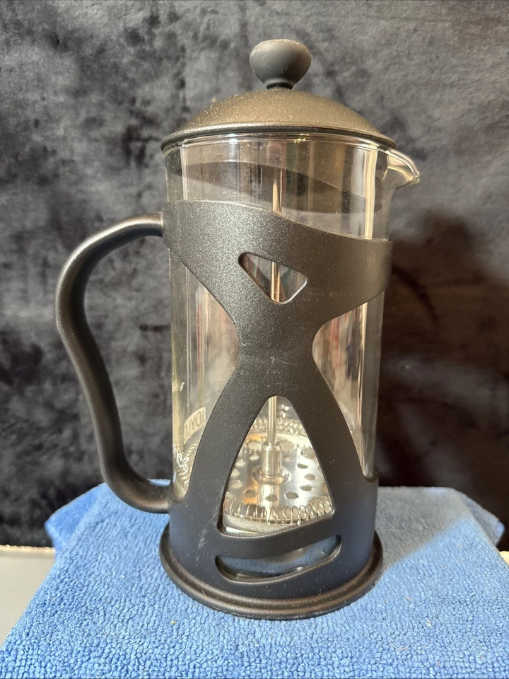 LIdylc Home Kona Cafetera Prensa Francesa Vidrio Plástico Negro Foto 2 de 4