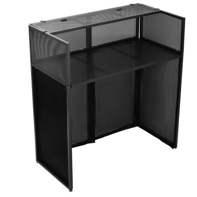 DJ Table Station Adjustable Booth Facade + Flat Table w/Travel Bag 21x41x45''