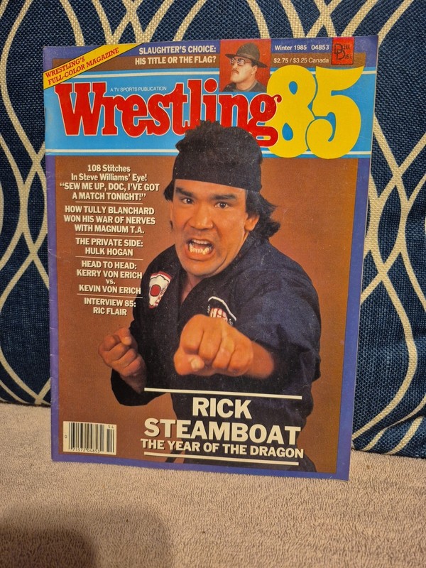 WRESTLING 85 Magazine RICK STEAMBOAT ON COVER Winter 1985 