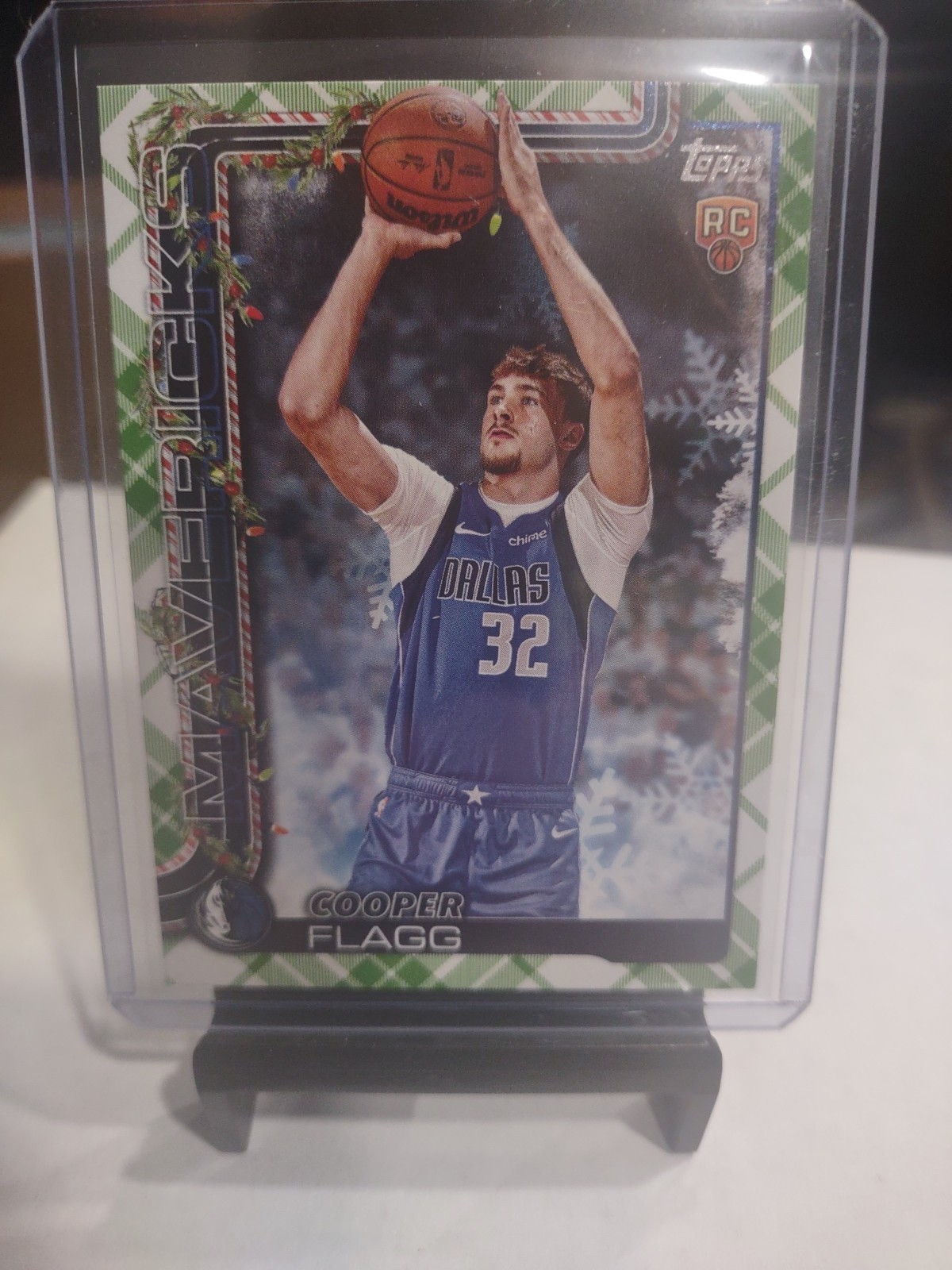 2025-26 Topps Holiday Advent #H161 Cooper Flagg Plaid RC Dallas Mavericks Rookie