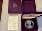 1986 S S$1  American Eagle One Ounce Silver Proof Coin with Box & COA OGP