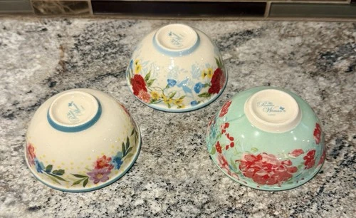 Set Of 3 Pioneer Woman Mini Dip Bowls EUC
