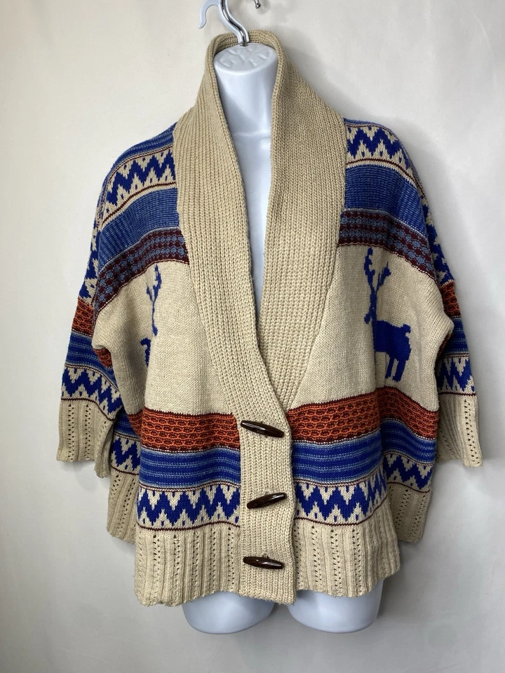 Cárdigan suéter Love Culture para mujer alce talla única núcleo de cabina acogedor núcleo otoño Foto 2 de 4