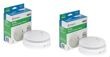 Aico EI146e Set of 2 Mains Hard Wired Smoke Alarms with 9V Battery Back Up White