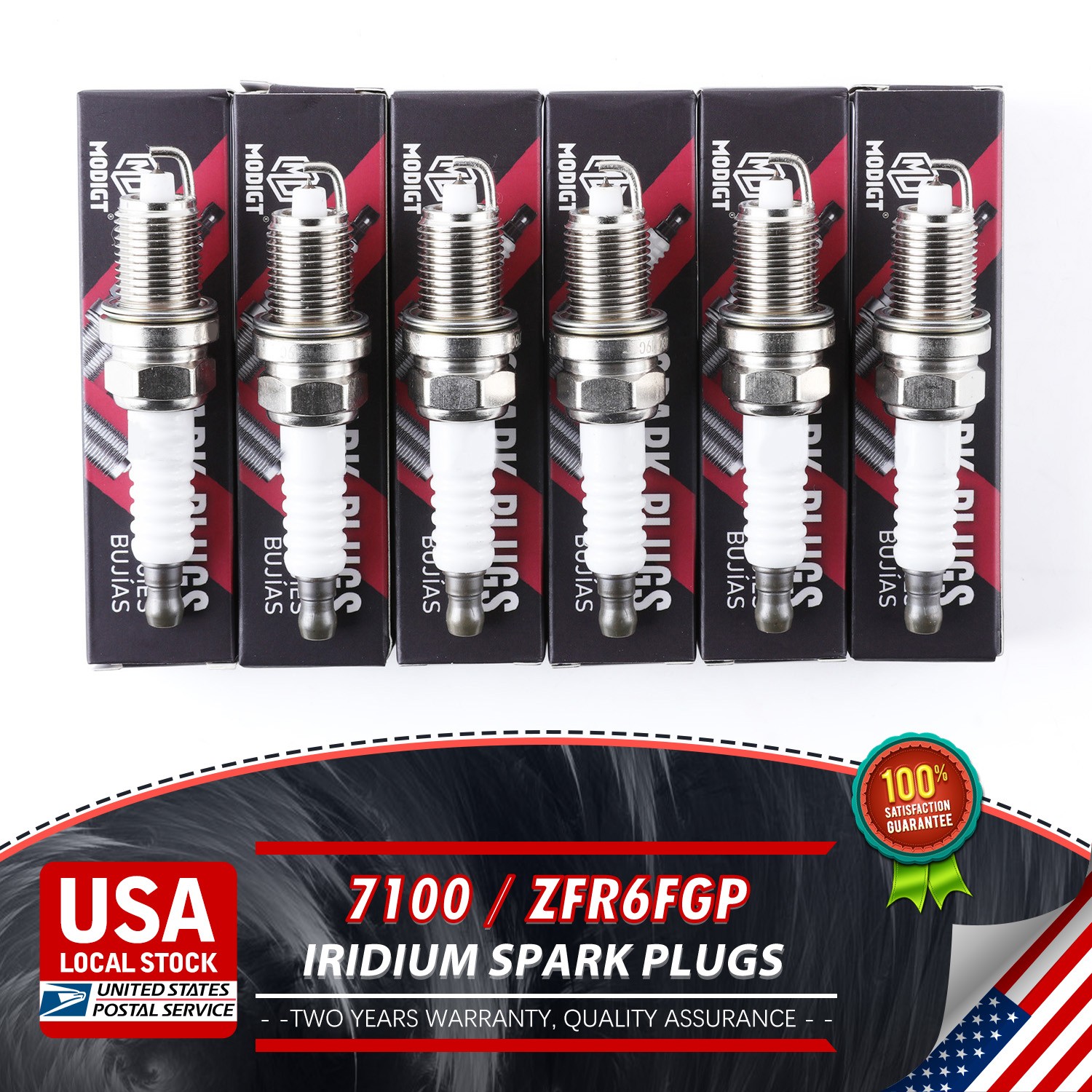Fit NGK Set of 6 Iridium Spark Plugs For Dodge Ram 2500 3500 8.0L V10 ZFR6FGP
