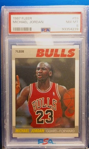 1987 Fleer Michael Jordan #59 PSA 8 NM-MT