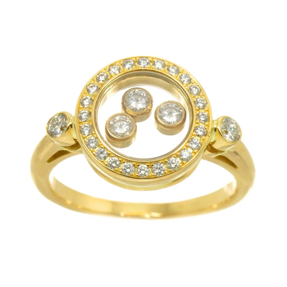 Anillo Chopard Happy Diamond Diamond 18K YG 750 Talla 5.25 (US) 90299968 Foto 2 de 4