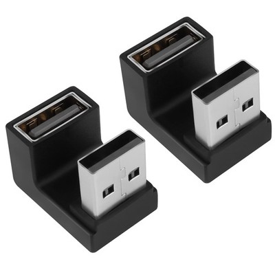 U-Shape Angle USB 3.1 Adapter Converter 10Gbps 180 Degree USB A to Female Cou...